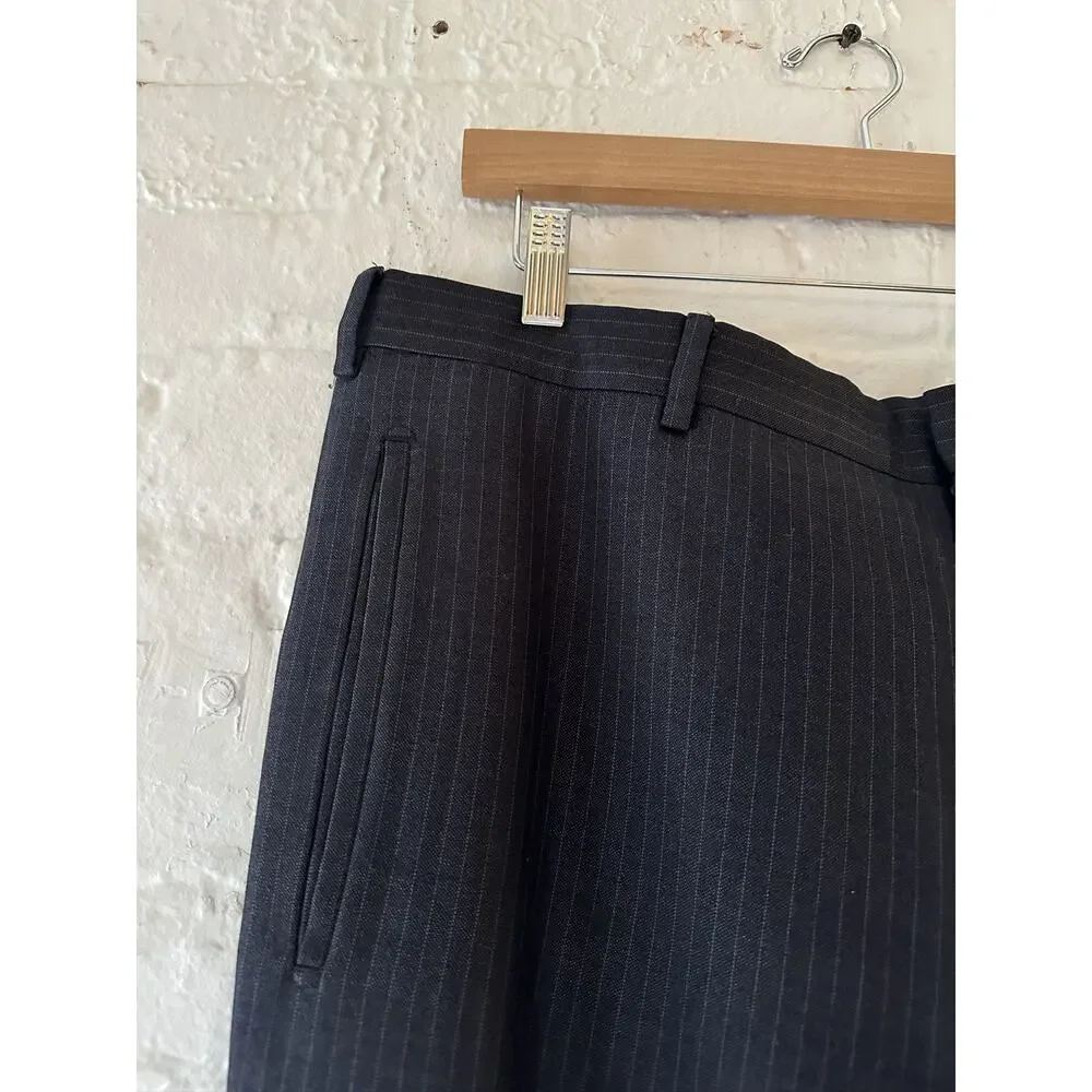 Prada Pinstriped Wool Trousers